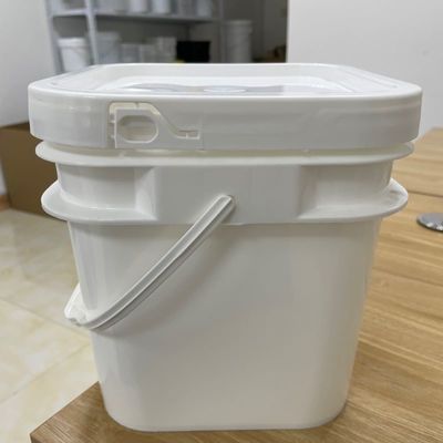 Pet Food Storage Container Square Polypropylene Pail with Transparent Construction