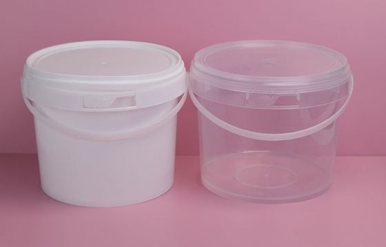 500ml/750ml/1000ml Small Food Grade Round Plastic Buckets with Sealed Lids and Material