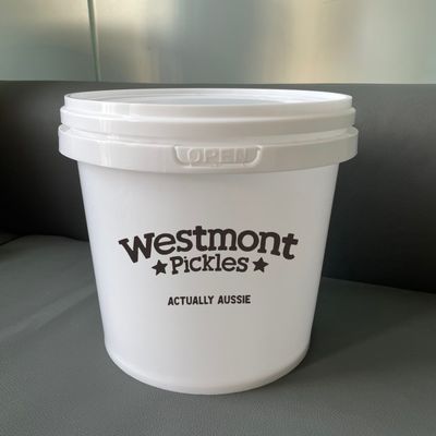 3 Gallon Plastic Bucket with Logo Polypropylene Ice Cream and Candy Food Container