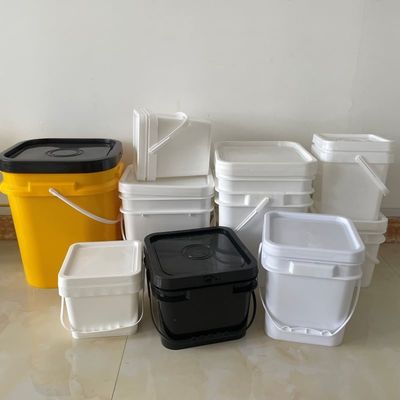 Polypropylene Handle Plastic Square Pail 4L 5L 6L 8L 10L for Transporting Drinks