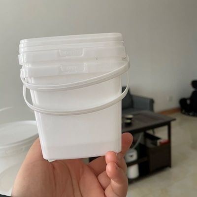 Customize Square Bucket Clear Container with Buckets Lid and Handle