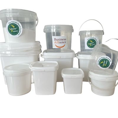 Customize Square Bucket Clear Container with Buckets Lid and Handle