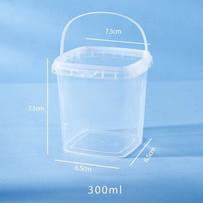 LOGO Printed Square PP Plastic Pail Mini Bucket for Buckets Lids and Handles