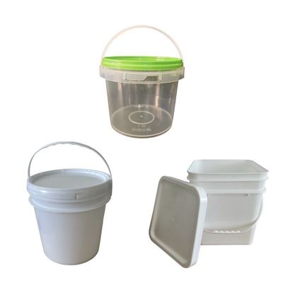 Printing Silk Screen/Heat Transfer/IML 1L-5L Clear Transparent Plastic Bucket with Lid