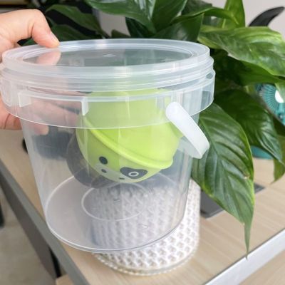 Printing Silk Screen/Heat Transfer/IML 1L-5L Clear Transparent Plastic Bucket with Lid