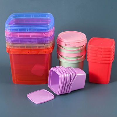 1.0 to 2.5 MM Thickness Plastic Pail With Lids And Handles For Customized Packaging