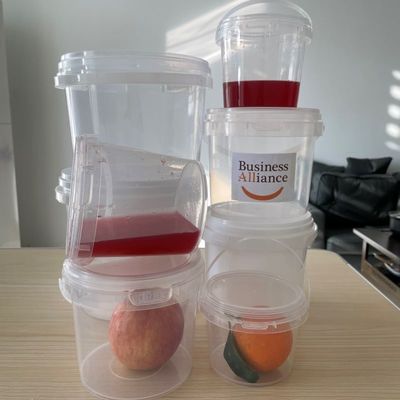 1.0 to 2.5 MM Thickness Plastic Pail With Lids And Handles For Customized Packaging