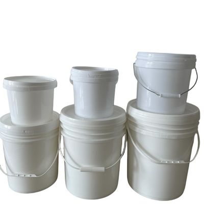 Customize Small White Plastic Bucket with Lid 1L 2L 3L 4L 5L and Free Sample Included
