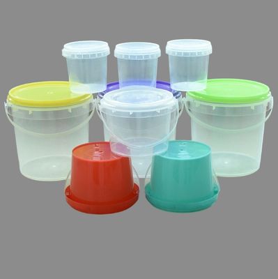 500ml 1L 2L 3L 4L 5L Clear Plastic Bucket Round Bucket for Durable and Sturdy Design