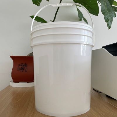 20L Clear White Food Grade PP Plastic Pail With Lid and Handle for FDA Certification