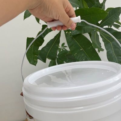 20L Clear White Food Grade PP Plastic Pail With Lid and Handle for FDA Certification
