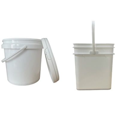 2L/4L/5L/8L/10L/15L/18L PP Container Plastic Pail 5 Gallon Square Bucket with Lid