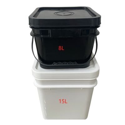 Square Plastic Bucket 1L/2L/3L/4L/5L Rectangle Plastic Pail with Lid