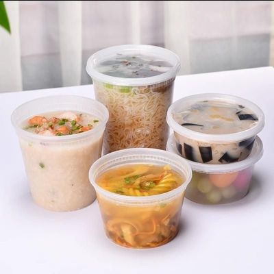 Industrial Customization 300ml 500ml 750ml 1L Clear Plastic Buckets with Lid and Lid