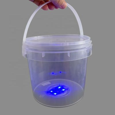 Recycle Custom Clear Round Packaging Container Bucket with Lid
