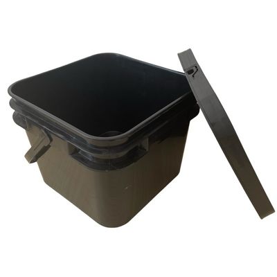 Tool 2 Gallon Square Plastic Bucket Tubs Container with Tamper Evident Lids GAP/ISO/FDA Certified