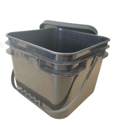 Tool 2 Gallon Square Plastic Bucket Tubs Container with Tamper Evident Lids GAP/ISO/FDA Certified