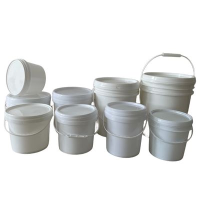 1.0 to 2.5 MM Thickness Plastic Round Color Clear White Bucket with Lid and Versatile