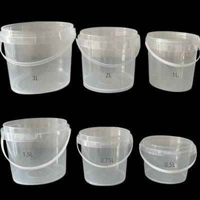 Recycle Custom 1 -25 liter Round Packaging Container Bucket with Lid Thickness 1.0 to 2.5 MM