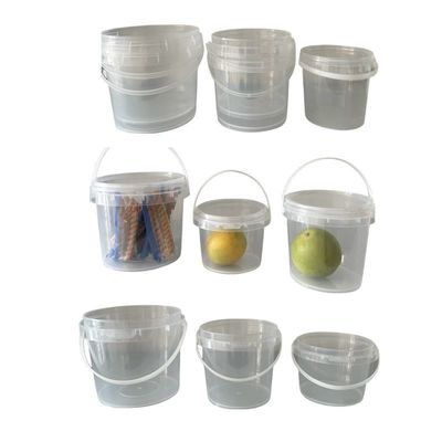 Recycle Custom 1 -25 liter Round Packaging Container Bucket with Lid Thickness 1.0 to 2.5 MM