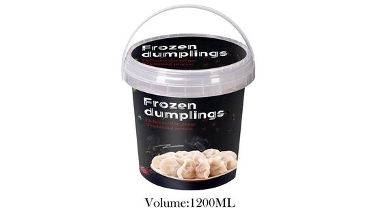 Clear Dumpling Container with Buckets Lid and Handle 200ml 300ml 500ml 750ml 1L 2L 3L