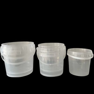 1000ml Clear Plastic Bucket Container with Silk Screen and Heat Transfer Printing