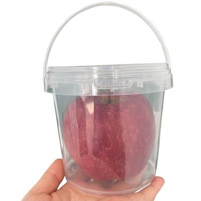 Silk Screen/Heat Transfer/IML Printing Plastic Bucket with Lid 500ml Food Bucket 1.0-2.5mm Thickness