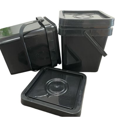 5L Square Plastic Bucket Pail Customizable and Recyclable for Seed Packaging