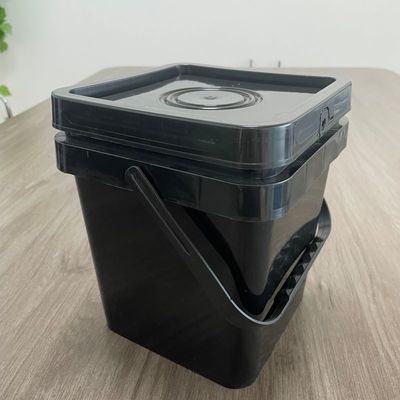 5L Square Plastic Bucket Pail Customizable and Recyclable for Seed Packaging