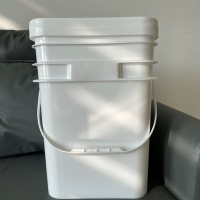 2L 4L 5L 8L 10L 15L 18L 20L Square Bucket Plastic Container with Silk Screen Printing
