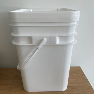 2L 4L 5L 8L 10L 15L 18L 20L Square Bucket Plastic Container with Silk Screen Printing