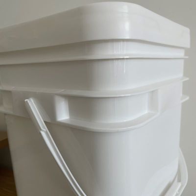 2L 4L 5L 8L 10L 15L 18L 20L Square Bucket Plastic Container with Silk Screen Printing