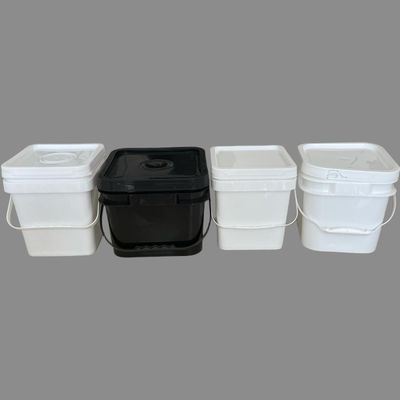 Recycle 5L 6L 8L 10L HDPE Plastic Square Bucket with Customized Print Logo and Design