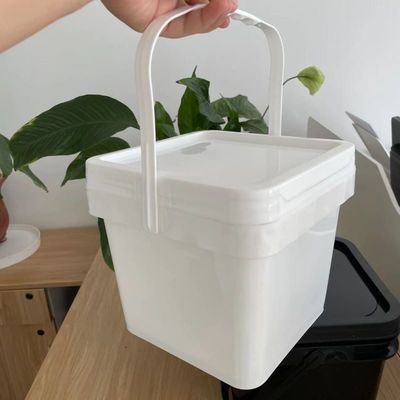 Recycle 5L 6L 8L 10L HDPE Plastic Square Bucket with Customized Print Logo and Design