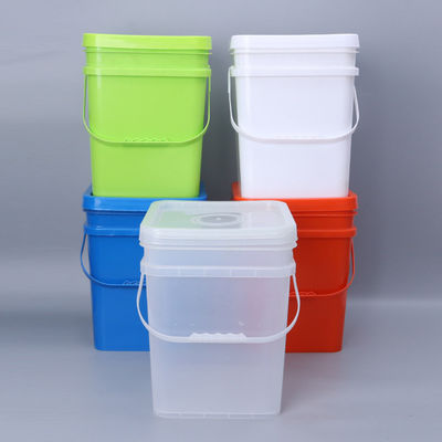 Recycle Square Plastic Container with Bucket Lid Versatile Printing and Durable Design