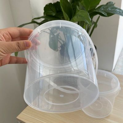 1.0MM-2.5mm Thickness Food Grade Plastic Bucket with Lid Clear White