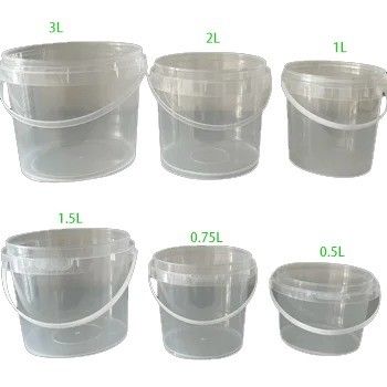 Custom 1L 2L 3L 4L 5L 6L 7L 8L 10L Round Plastic Buckets Pail With Handle and Lid