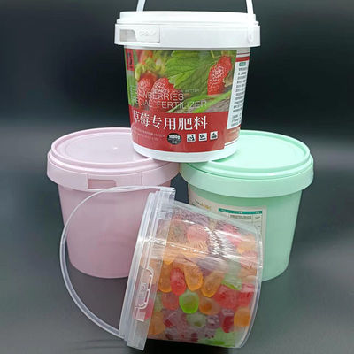 Custom Printed Plastic Bucket pail for Food Grade Cotton Candy Popcorn Snacks Sauce