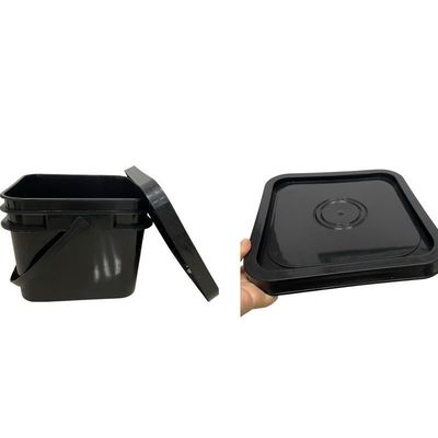 Square 2 Gallon Plastic Pail with 8 Liter Capacity and GAP/ISO/FDA Certification