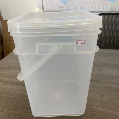 Blue 20 KG Square Pail with Lid and Handle Space-Saving Coffee Bean Storage Solution