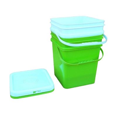 GAP/ISO/FDA Certified Plastic Pail with 4 Sides Printed Square Bucket
