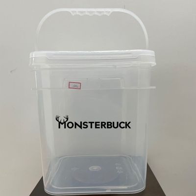 Tool Durable 2.5 Gallon Plastic Container Square Bucket with Lid