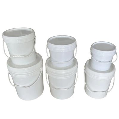 Customized Plastic Bucket with Metal Handle and Sealed Lid in Blue Color