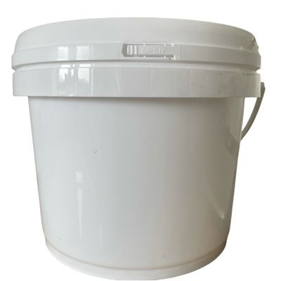 Customized Plastic Bucket with Metal Handle and Sealed Lid in Blue Color