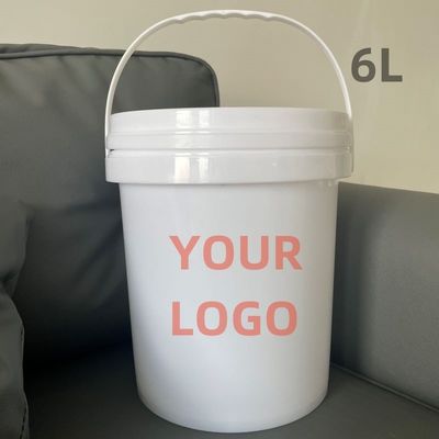 Polypropylene Custom Logo Printed Plastic Buckets 4L 5L 6L 8L with Customization