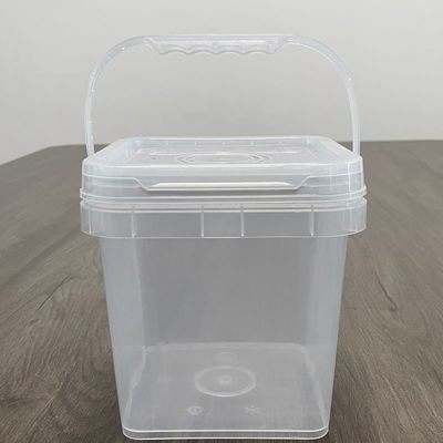 500ml Sauce Container Square Pail White Printed Bucket with 1.0 to 2.5 MM Thickness