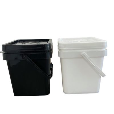 Silk Screen Printing Plastic Container 1 Gallon Pail with Flat Bucket Lid