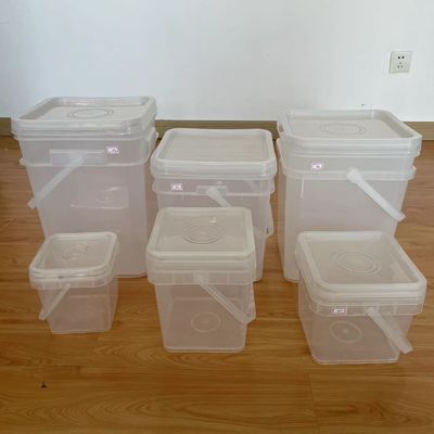 Custom1 2 gallon 4gallon 5 gallon 6 gallon clear square seed plastic pail Customize YES