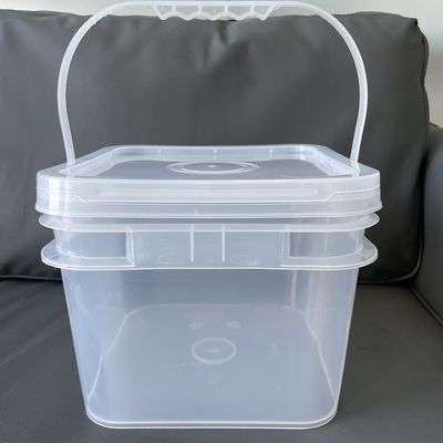 Custom1 2 gallon 4gallon 5 gallon 6 gallon clear square seed plastic pail Customize YES