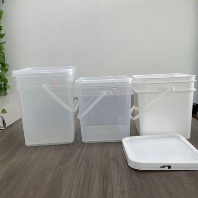 Custom1 2 gallon 4gallon 5 gallon 6 gallon clear square seed plastic pail Customize YES